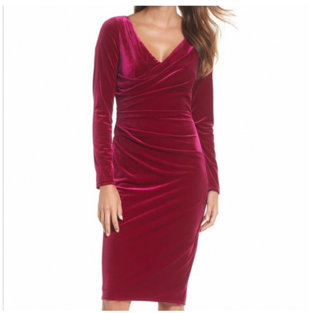 Vince Camuto Pink Velvet Dress Size 2